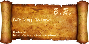 Bóday Roland névjegykártya